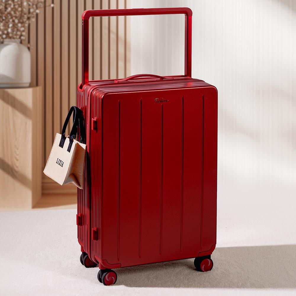 Lightweight 20/24 Inch Carry-on Suitcase with Wide Drawbar and Combination Lock for Men and Women