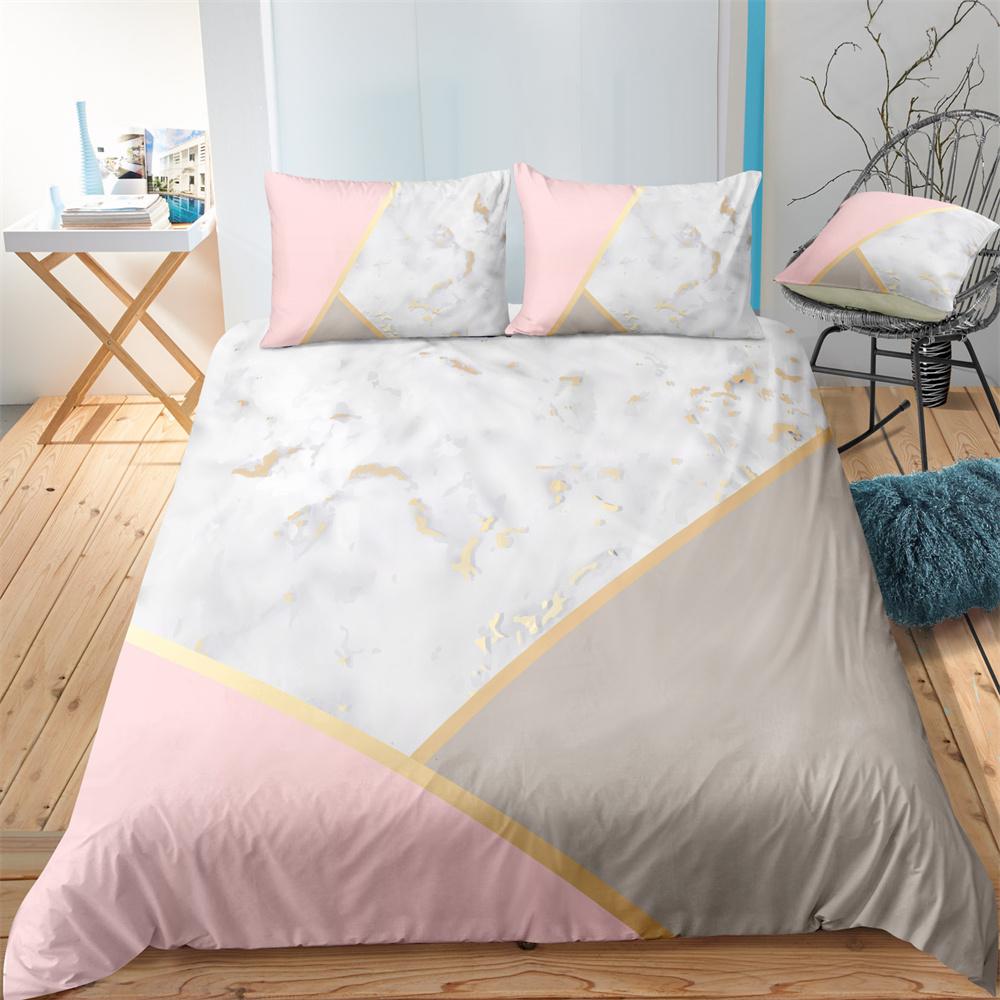 2023 New Style 3D Bedding Set Marble Printing Home Bed Clothes Children Woman Decorative Pattern King Size Comforter Cover Suit Microfiber