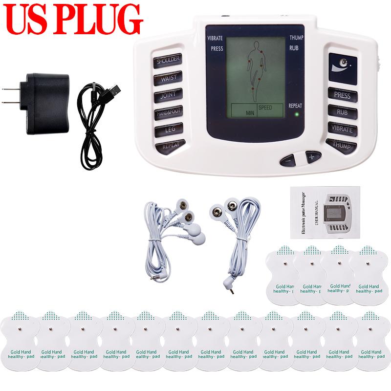 

Electrical Ems Tens Massage 10 Intensity Level 16 Pads Pulse Acupuncture Muscles Stimulator Physiotherapy Machine Body Relax Health Health Care