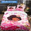 Black Princess Magic Celebration 3pcs K-pop music group Bedding set,Ideal for Bedroom, Dormitory,Including Duvet Cover And 2pcs Pillowcases,Fan gifts