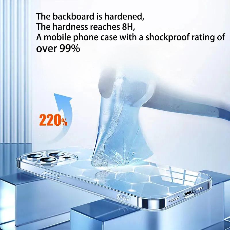 HD Clear Durable Silicone Phone Cover For Iphone Upgraded Lens Anti-Break Anti-Smudge Essential Daily For Iphone Accessory Shell