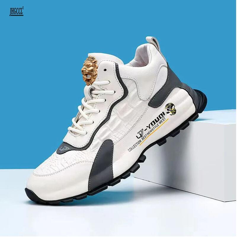 

Модные новые мужские туфли на плоской подошве Роскошные спортивные туфли кожаные модные лоферы внешнеторговые повседневные туфли a37 44 белый