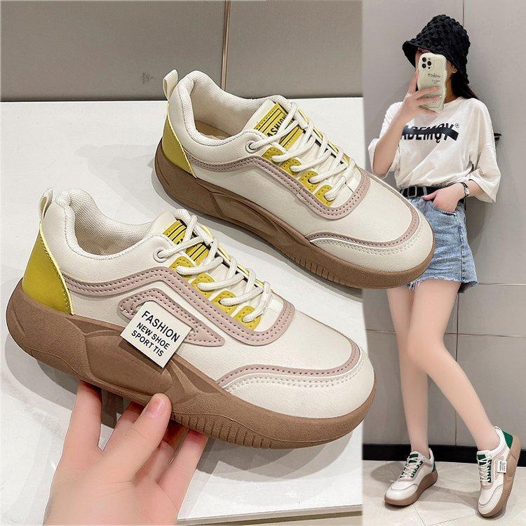 New New Year s New Spring and Summer Shoes Platform Casual Sports Board Shoes 35 жёлтый