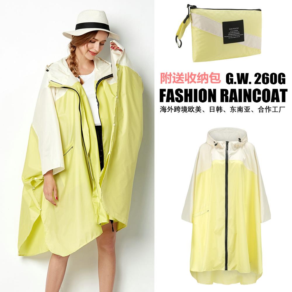 Neue Auswahl Europäische und amerikanische Mode bunter winddichter Rucksack Wander-Trenchcoat Regenmantel Poncho