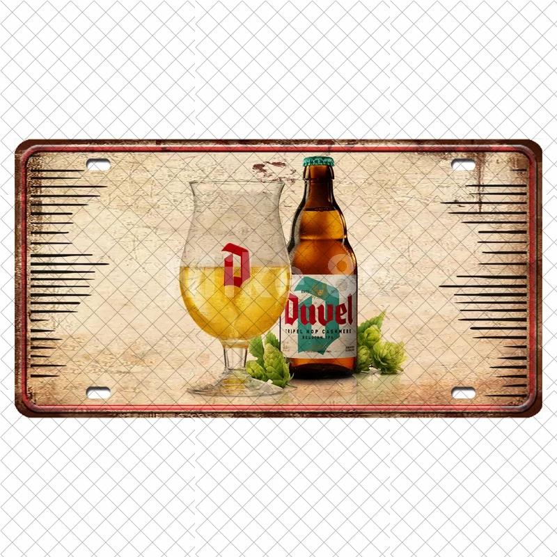 [ Mike86 ] Orval  Duvel Belgian Beer  Wine Painting Tin Poster Metal Sign Decoration DC-21 15*30 CM Home Decor