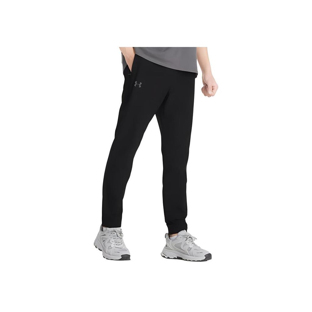 Under Armour Outdoor Woven Fleece Windproof Warm Straight Leg Casual Pants Unisex Pants Black 24600708-001