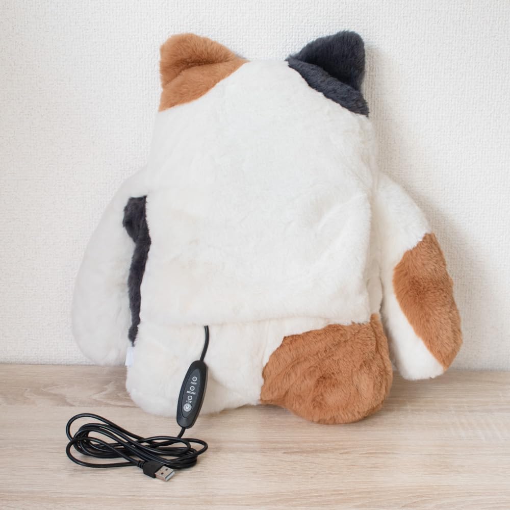 USB Powered Heated Cushion 3 Level Temperature Warm Plush Cat Tabby Electric Hand Warmer Heating Pad Kishima Compatible