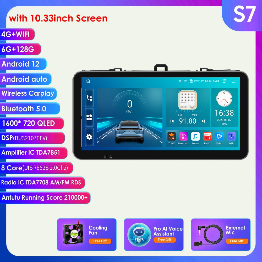 8G+128G Android Auto CarPlay Car Radio for Toyota Corolla 2007-2011 Multimedia Player GPS Navigation 2din Stereo 1280*720 Screen Autoradio Carplay 4G