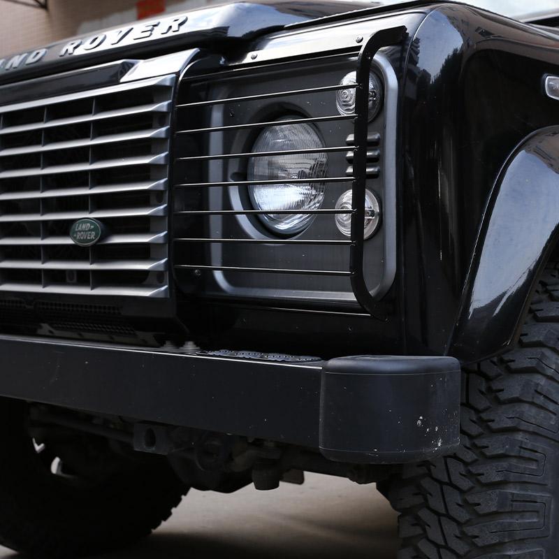 For Land Rover Defender 110 2004-2019 Car Headlight Lampshade Headlamp Lens Cover Protection Net Grill Guard Trim