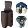PU Leather Beer Bottle Waist Holster with Pen Holder Waist Hanging Style Wine Bottles Beverage Holder Leather Cup Belt Bag