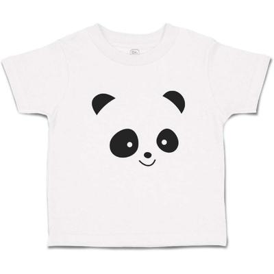 Custom Toddler T-Shirt Cute Panda Bear Face and Head Cotton Boy & Girl Clothes