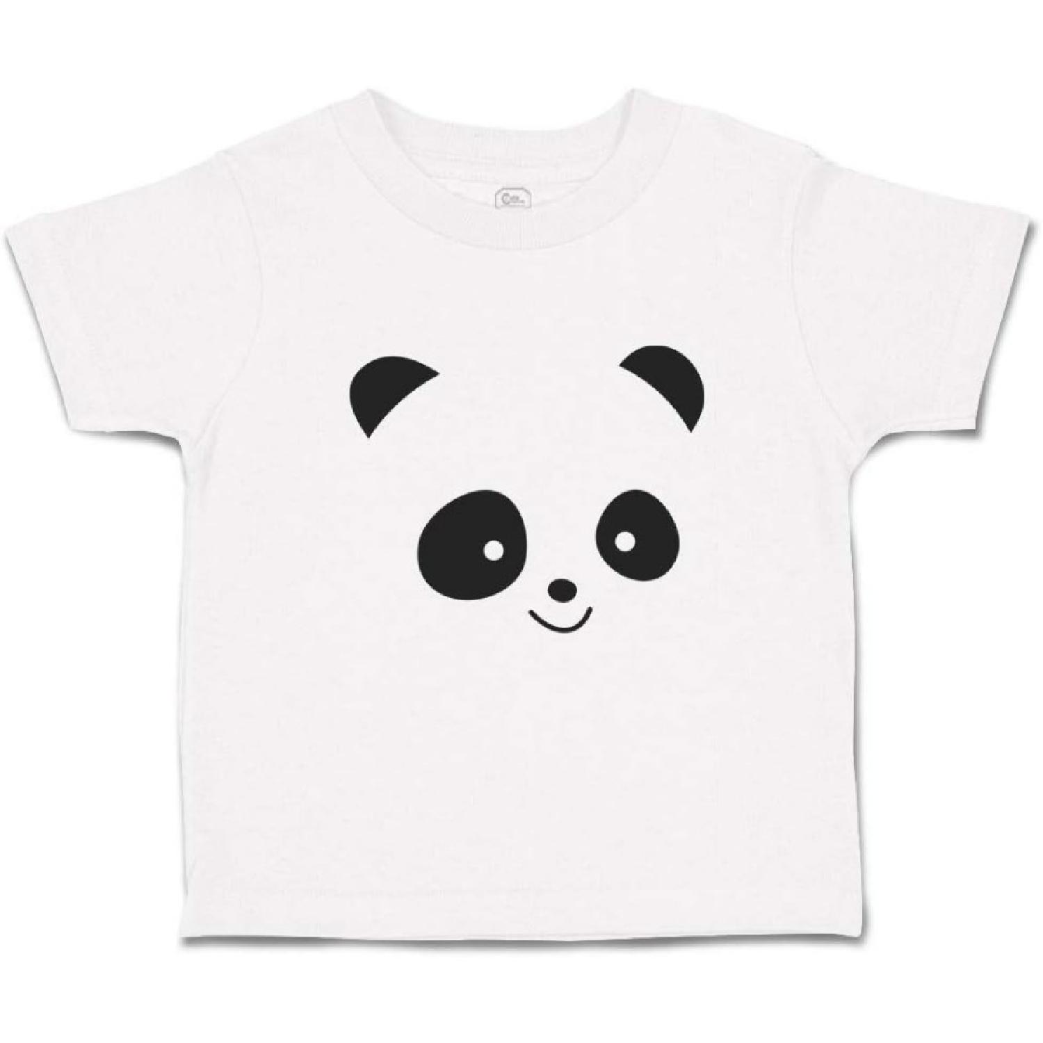 

Custom Toddler T-Shirt Cute Panda Bear Face and Head Cotton Boy & Girl Clothes XXXXXL білий
