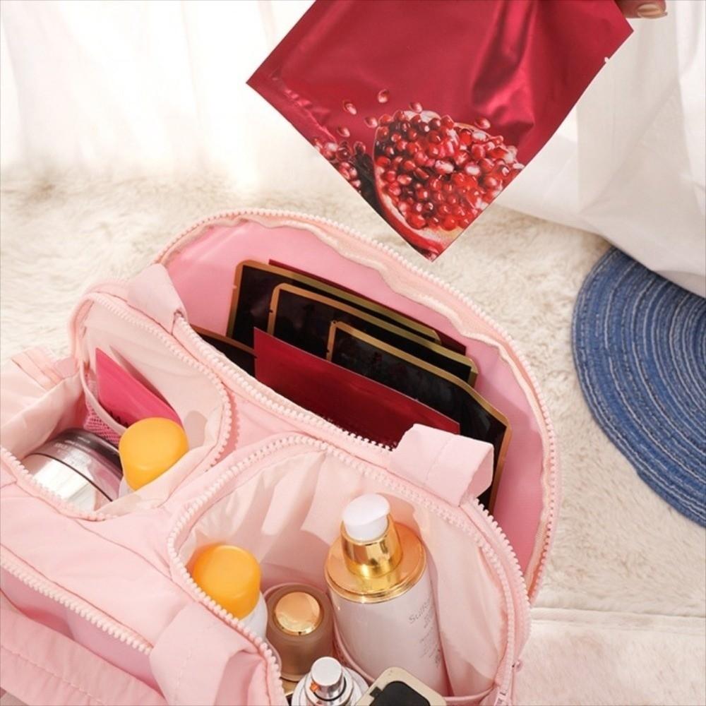 Double Side Open Travel Toiletry Bag Multipocket Design Women Cosmetic Tote  Bathroom Storage