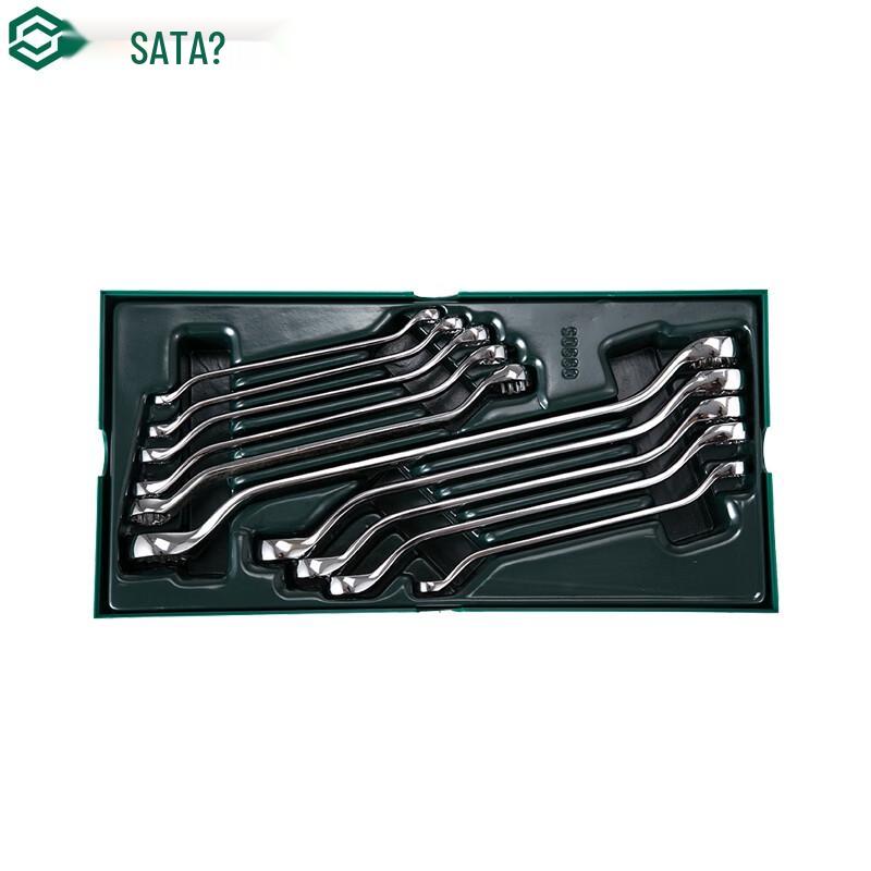 SATA 09905 10-Piece Fully Polished Double Box-End Wrench Set 10-Piece