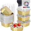 Mini Kek Kabı Alüminyum Folyo Cupcake Ambalajları Pişirme Kapları Kılıfları Muffin Kutuları Yapışmaz Puding Tatlı Bardakları Mutfak Aletleri