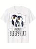 Schlafender Pinguin Pyjama Pinguin Liebhaber Lieblings Nachthemd T-Shirt Sommer Komfort