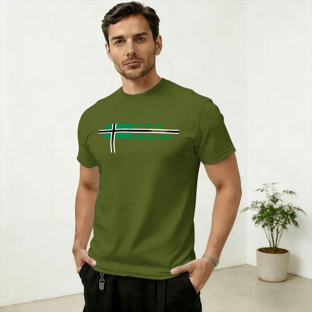 Typ O Negative T-Shirts für Unisex 100% Baumwolle Vintage T-Shirts O-Ausschnitt T-Shirt Kurzarm Kleidung Party
