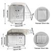 Durable 86 Type Switch Protective Cover Self-Adhesive Splash-Proof Electric Plug Cover Power Outlet Waterproof Plug Box for Home