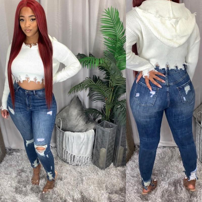 High-Waisted Stretch Slim Fit Denim Jeans Women Black Dark Blue Mid-Stretch Cotton Blend Pencil Leg Style