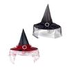 Witch Costume Accessory Include Witch Hat Choker Necklace Earrings Eye Mask for Women Adult Masquerade Halloween Cosplay