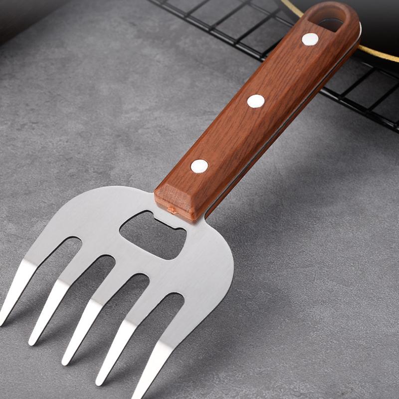 1ks Rozdělovač masa Dlouhá rukojeť Nástroj na grilování BBQ, Rozdělovač masa Medvědí dráp Rozdělovač masa, Vidlička Medvědí dráp Multifunkční trhač masa