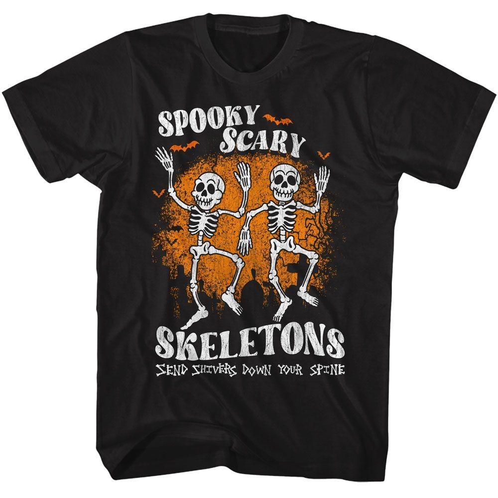 Spooky Scary Skeletons Bats And Graves Music Shirt