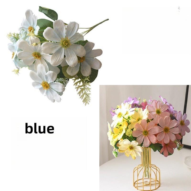 Small Fresh Natural Wind Simulation Flower Daisy Princess Persimmon Home Decoration Flower Arrangement Ornaments  Arrangements Photography Props