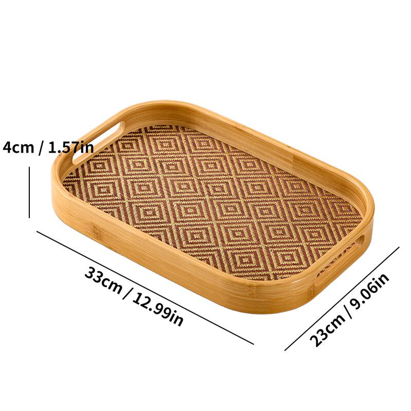 Wutuo Hand-Woven Bamboo Round Multifunctional Tray
