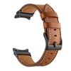 Leather Watch Band For Samsung Galaxy Watch 6 5 4 44mm 40mm/Galaxy Watch 6 Classic 43mm 47mm Gapless Bracelet Curved End Adapter