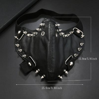 Trendige Masken-Accessoires mit Nieten Herren-Maskenschmuck Halloween-Partymaske