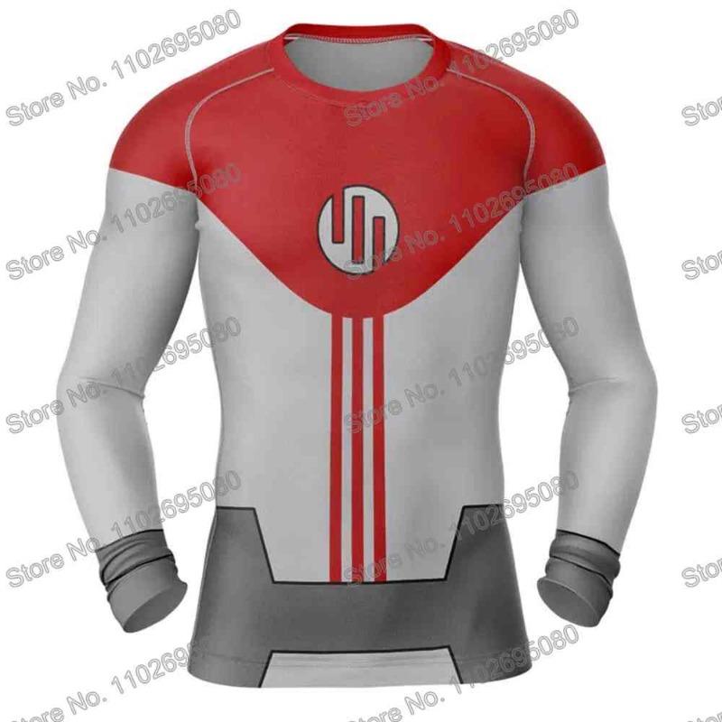 Invincible 2 Rash Guard Diving T-Shirt Pants BJJ Boxing MMA Swimwear Men Summer Long Sleeve Surf Clothing Women GYM Tops Sports