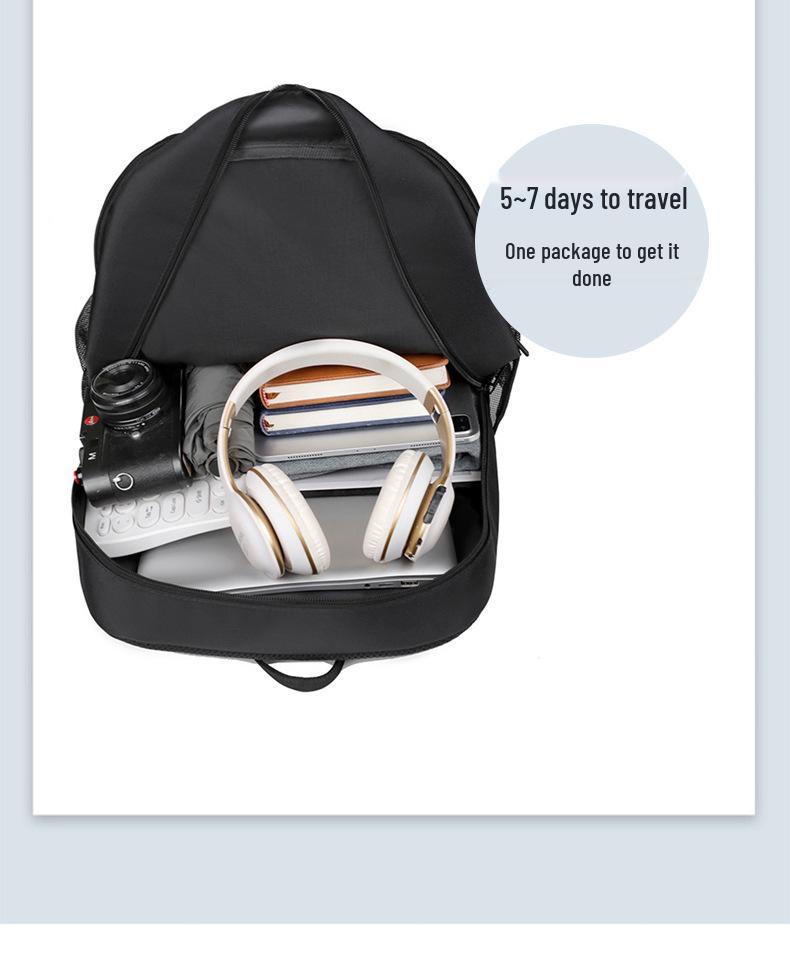 Trendy Minimalist Men's Laptop Backpack: Lightweight, Detachable, Large Capacity for Business Commute & Travel.