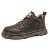 Martin Boots Leather Spring Mid-top British Style Casual Leather Shoes Khaki Outdoor Retro Waterproof Tooling Boots