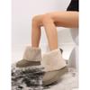 Plus Size Thick-Sole Height-Boosting Slip-On Fleece-Lined Thickened Snow Boots 2025 Fall/Winter New Arrival Women's Shoes