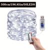 USB Dimmable Copper Wire String Fairy Lights with Remote Control for Bedroom Ceiling Christmas New Year Indoor Home Party Decor