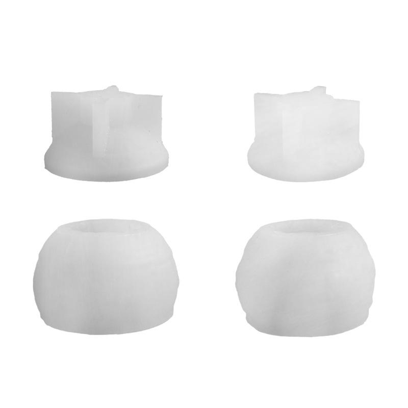 Christmas Round Ball Jar Silicone Mold With Lids Diy Handmade Concrete Relief Snows Berry Scented Candle Vessel Molds Xmas Decor