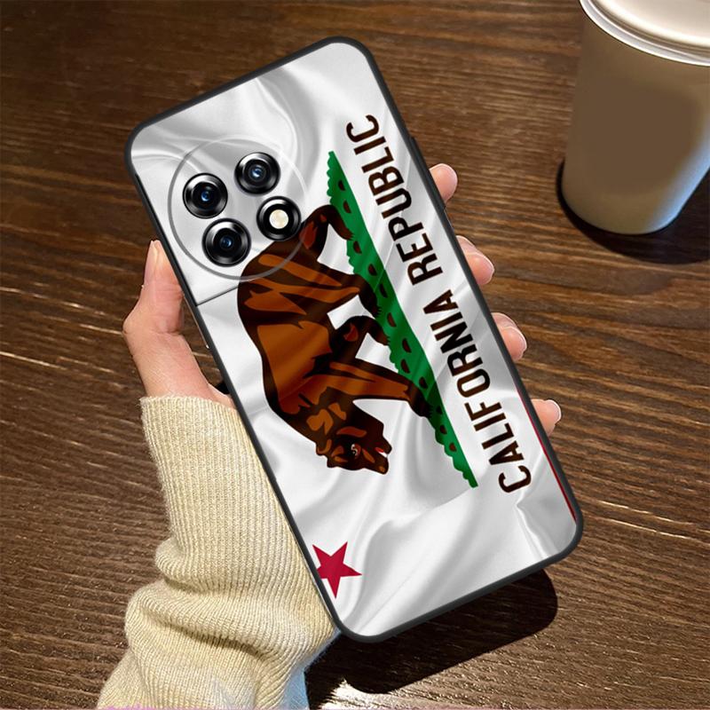 California Flag Case For OnePlus 15R 13R 12R 10R 8T 10T 13T 15 13 12 11 9 10 Pro Nord CE 5 4 3 2 Lite N20 N30