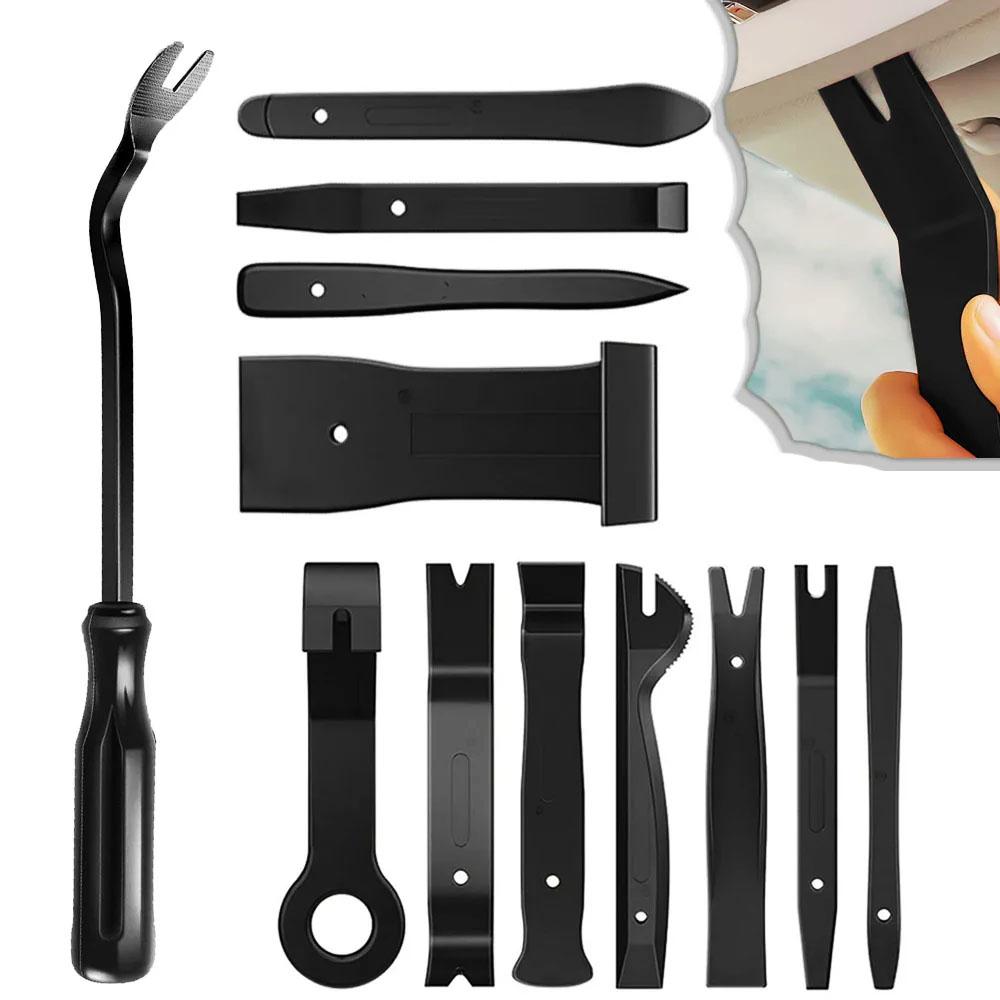12PCS Auto Trim Removal Tool Kit No-Scratch Tool Kit for Car Audio Dash Panel Window Molding Fastener Remover Tool Kit-Black