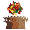 96 Stück/Set Filzkunst-Set Kinder DIY Thanksgiving Ahornblätter Herbstdeko Thanksgiving-Baum Filz-Set Bastelbedarf für Heimdekoration