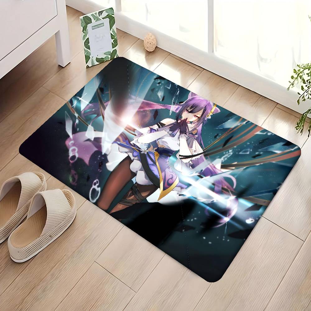 Genshin Impact Keqing Anime Door Mat Nordic Style Bedroom Living Room Doormat Home Balcony Anti-Slip Alfombra