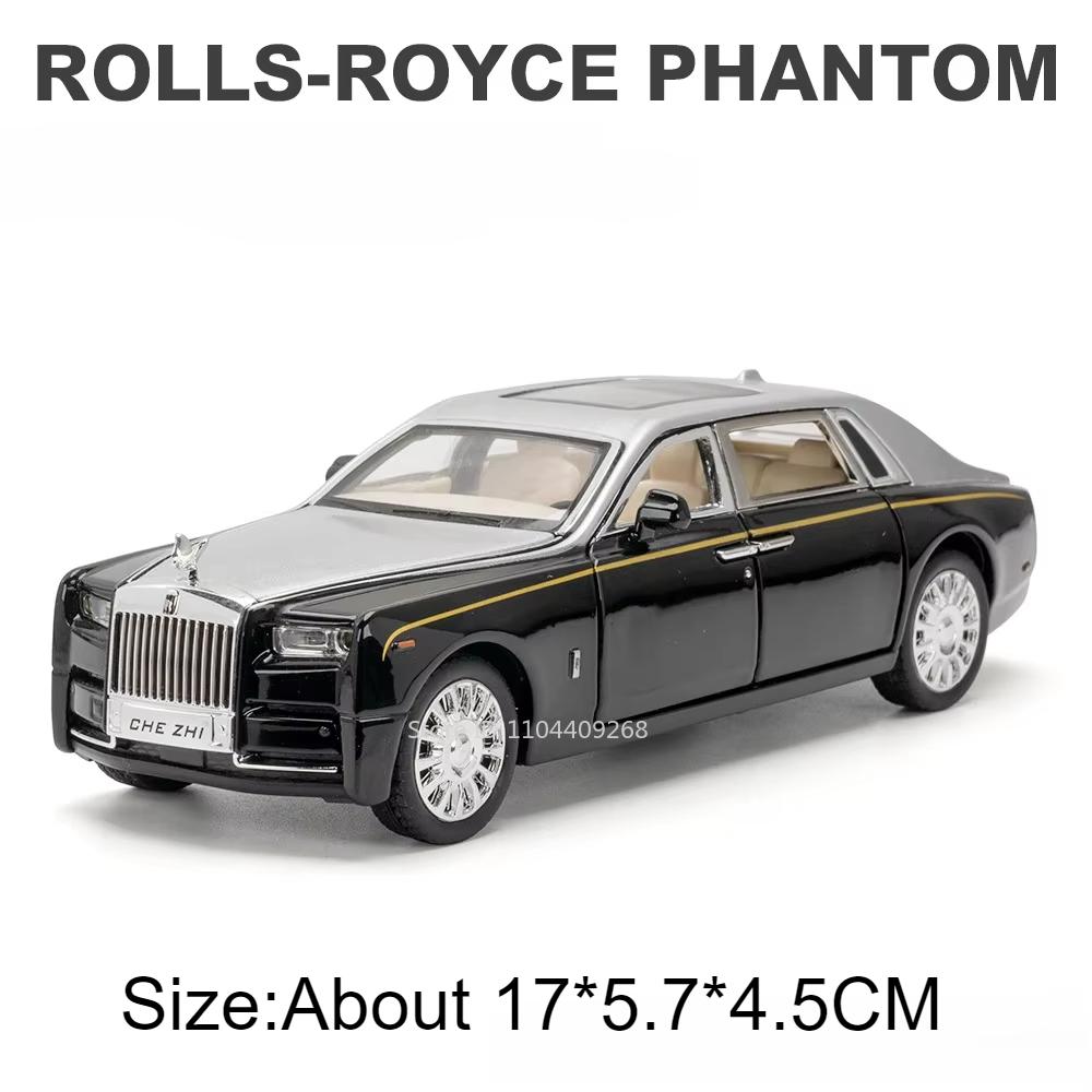 1:32 Rolls Royce Phantom Wraith Toy Car Model Die-cast Alloy Rubber Tire Doors Opened Models Vehicles Kids Miniature Cars Toys