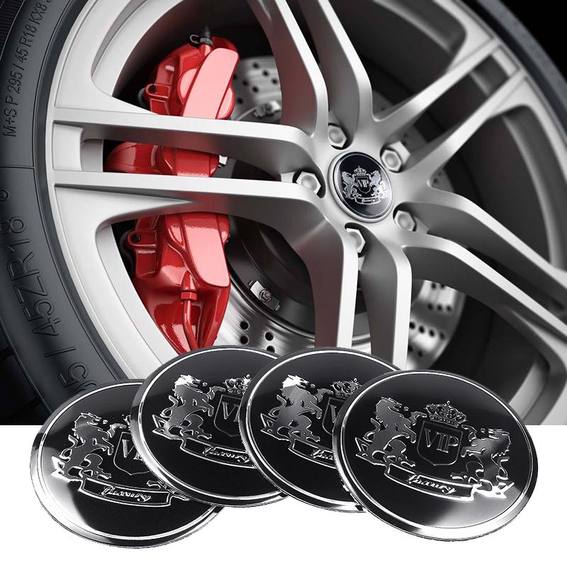 4Pcs 56MM Car Wheel Center Caps Sticker Hub Covers Decal Auto Accessories For Audi BMW Benz Volvo Skoda Honda Opel Volkswagen