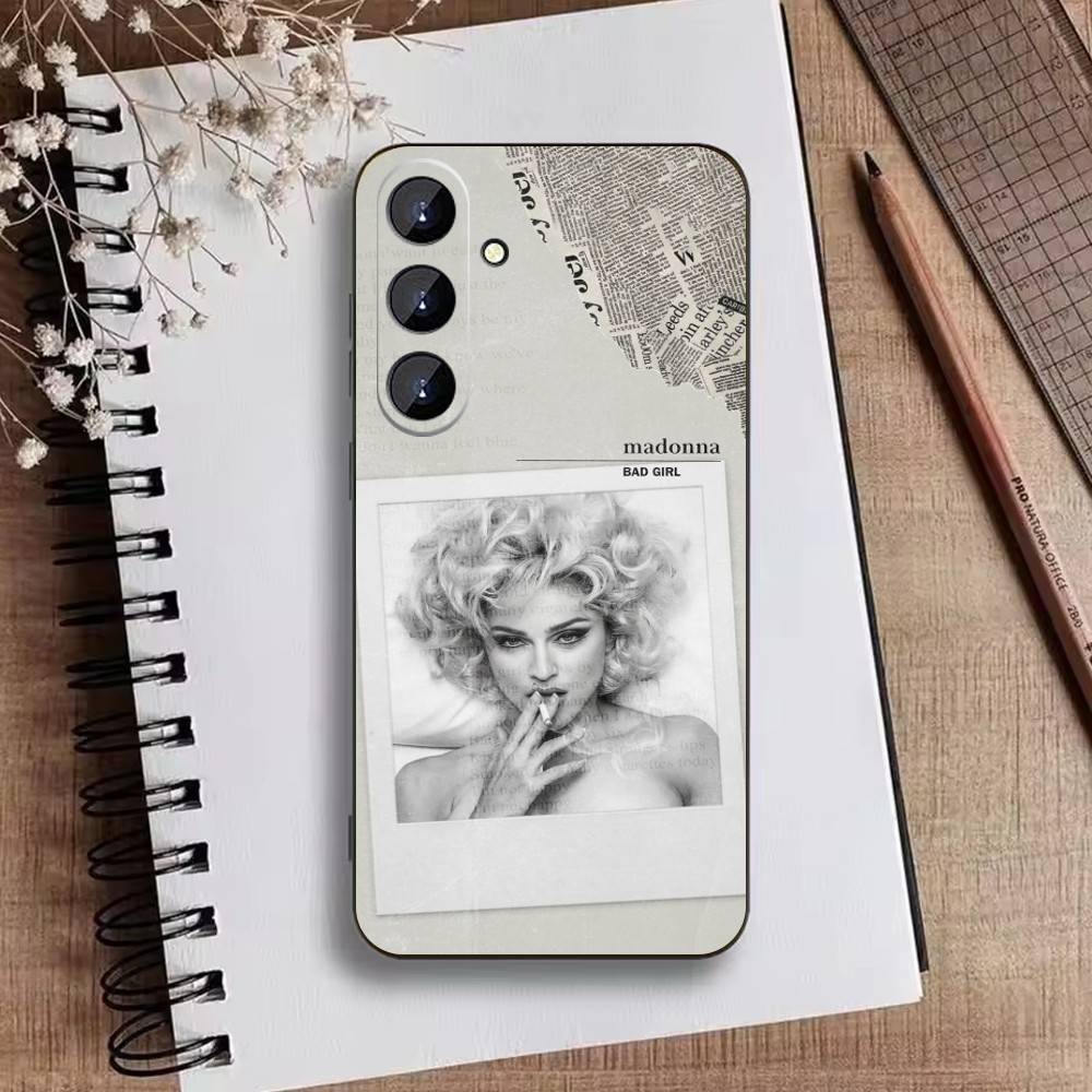 Singer T-Madonna Phone Case For Samsung Galaxy A73,21,22,32,71,53,52,51,80,5G Soft Black Cover
