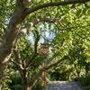 Pastoral Style Wind Bells Vintage Metal Owl Chime with 3 Bells, Hollow Hanging Ornament, Retro Bronze Ornaments Pendant for Garden Patio Balcony