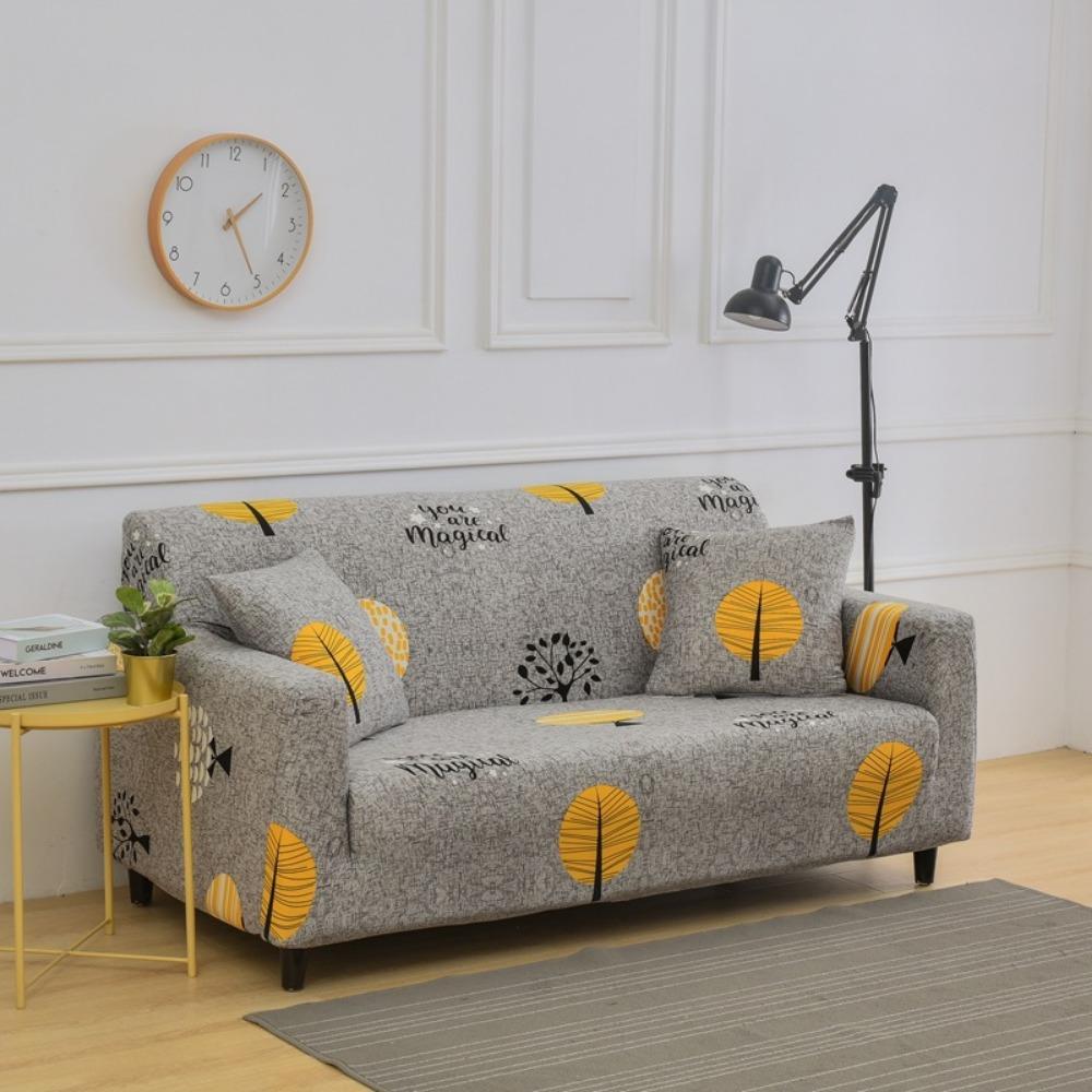 Stretchable Sofa Cover Full Set Slip Resistant Modern Simple Design Fabric Couch Protector