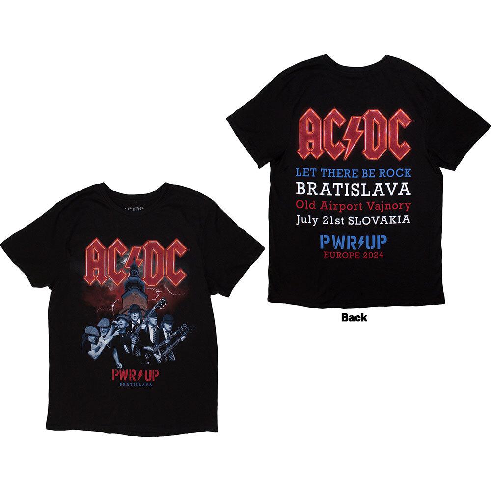 AC/DC PWR-UP Bratislava 24 T-Shirt Black New Unisex T-Shirt XXXL