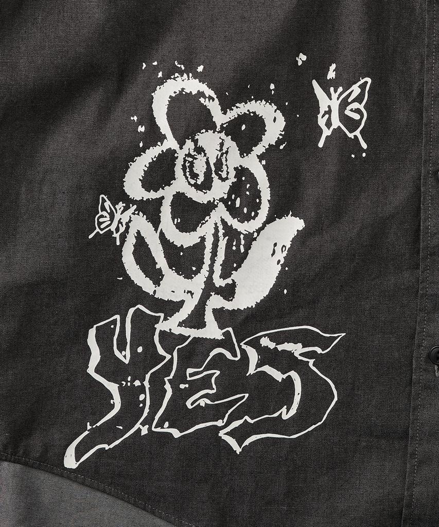 Yes Ic Y.E.S Doodle Half Shirt Black