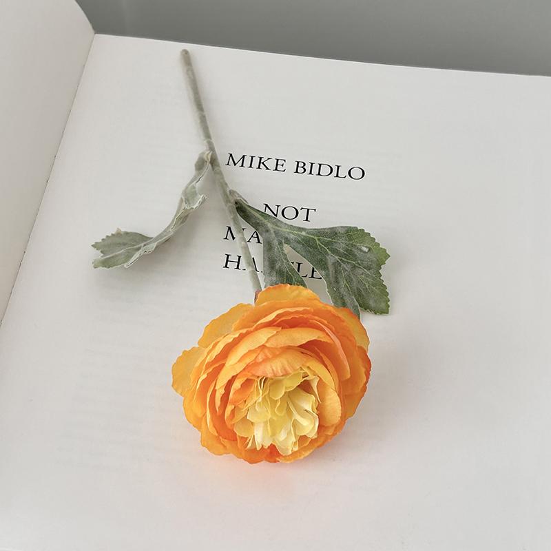 Artificial Silk Rose Flowers Elegant Peony Fake Flowers Plants Persian Ranunculus Bouquet Asian Buttercup Home Wedding Decor