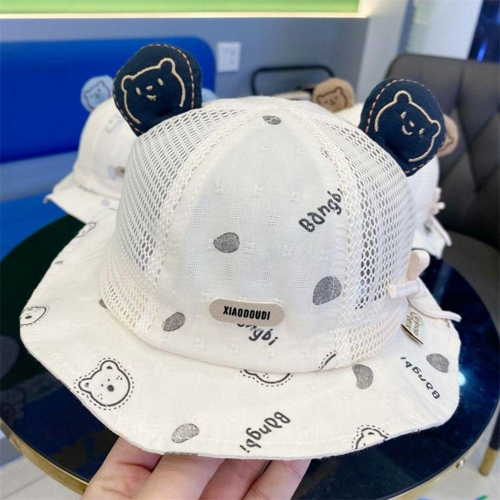 Mesh Infant Mesh Hat Bear Ear Toddler Bucket Hat Adorable Baby Sun Hat  Summer