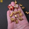 24k Gold-Plated Brass Zodiac Horse Pendant - Chinese Style DIY Jewelry Necklace Accessory